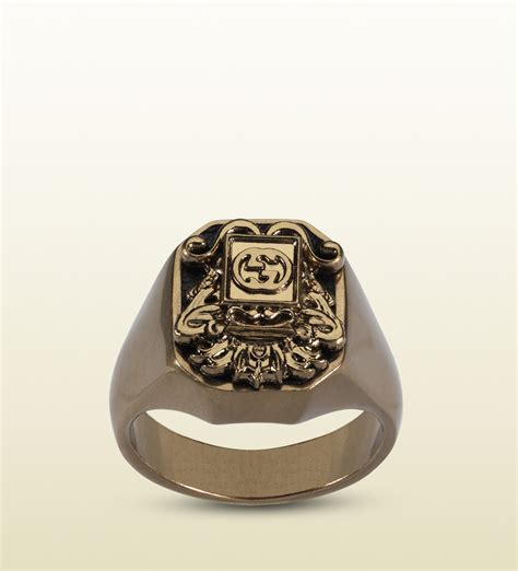 gucci mens gold rings|pre own Gucci men ring.